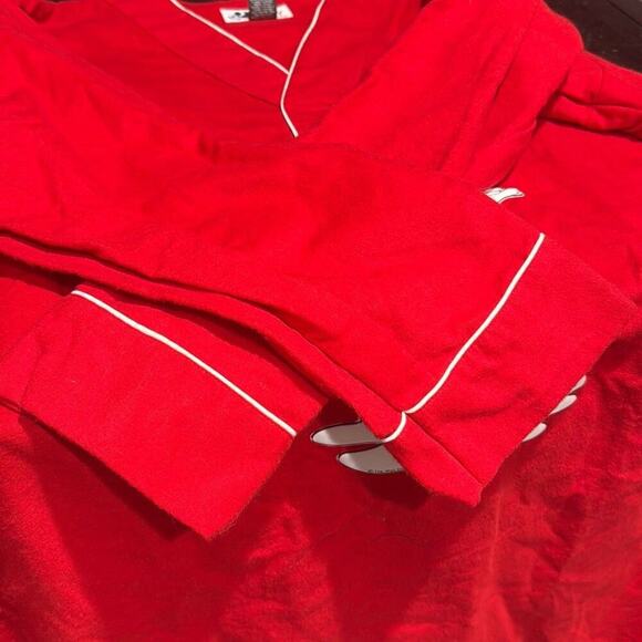 Disney Vintage Red Flannel Mickey Mouse Puff Print PJ Nightgown Size S/M - Picture 8 of 9